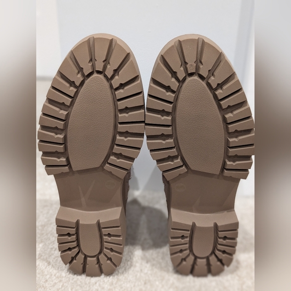 Lucky Brand Leather Moto Boot in Taupe - Picture 6 of 11